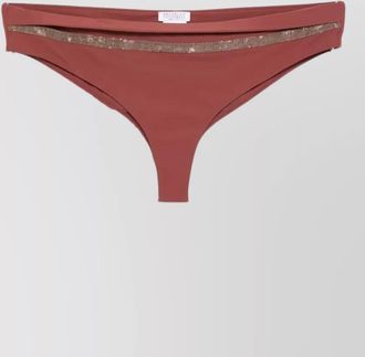 Brunello Cucinelli low rise swimsuit bottom metallic detail