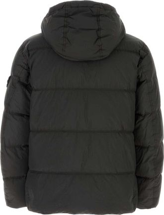 Stone Island Mens Graphite Nylon Down Jacket Grey Piumini