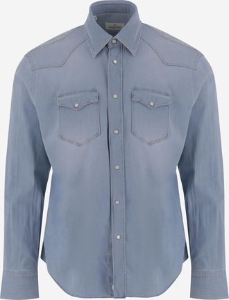 Alessandro Gherardi Jeanshemd aus Stretch-Baumwolle
