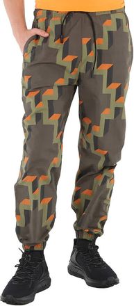 Marcelo Burlon Mens Army Orange Cross Geometric-Print Joggers