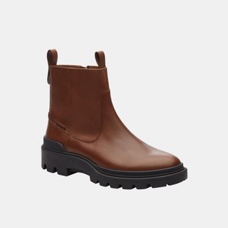 Coach Mens Caiden Boot - Brown Leather - Size UK 10