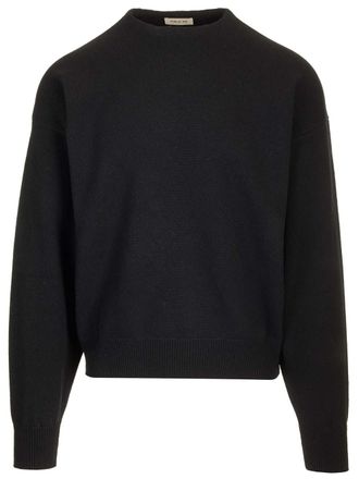 Fear of God Merino Wool Crewneck Sweater Knitwear Nero-Uomo