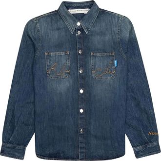 Advisory Board Crystals Camicia denim con ricamo - Blu