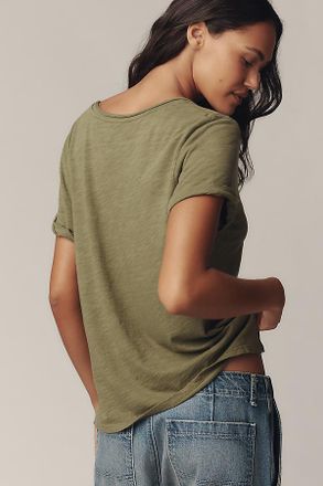 Pilcro The Quinn Short-Sleeve V-Neck Tee by Pilcro