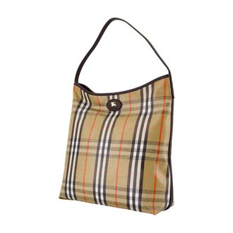 Burberry Womens Shoulder Bag Beige Cotton