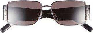 MCM 55mm Rectangular Sunglasses in Shiny Dark Ruthenium /Smoke at Nordstrom Rack