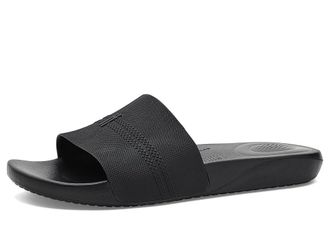 FitFlop Iqushion Pool Slides Mens Wedge Shoes All Black : 12.5 M (D), Rubber