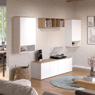 Vicco Conjunto De Sal&oacute;n Wido, Blanco/sonoma, 5 Partes