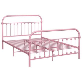 Berkfield Home Bed Frame Pink Metal 140x200 cm