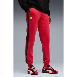 Puma Ferrari T7 Cotton Joggers in Rosso Corsa at Nordstrom, Size Xx-Large