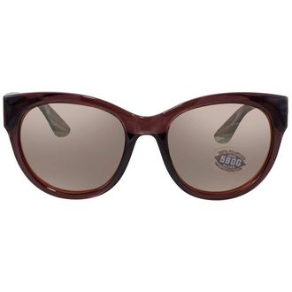 Costa Maya Copper SIlver Mirror Polarized Glass Cat Eye Ladies Sunglasses 6S9011 901104 55