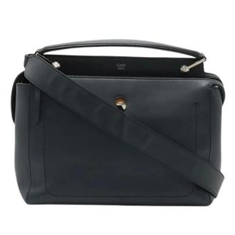 Fendi Pre-owned Handbags, female, Blue, Size: ONE SIZE Pre-owned Dotcom Leather 2way Bag