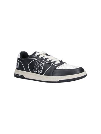 Amiri Logo-Embroidered Leather Sneaker - Black