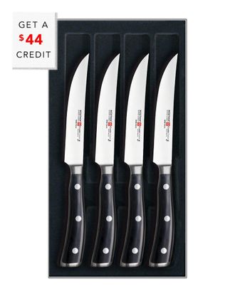 W&uuml;sthof Wusthof 4Pc Classic Ikon Steak Knife Set With $44 Credit