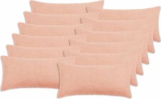 vidaXL Funda De Almohada 12 Pcs Heerlen Rosa 40 X 80 Cm Boucl&eacute; Vidaxl