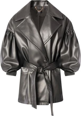Fracomina Giacca Eco Pelle Regular - - Jackets - Donna - Nero - S