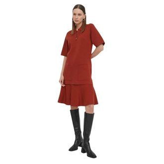Tiger Of Sweden Truien & Vesten, Dames, Oranje, S, Ariia V-neck Gebreide Kleding