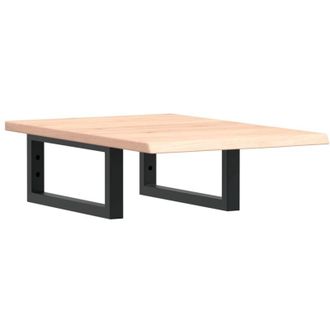 vidaXL Estante De Lavabo De Pared De Acero Y Madera Maciza De Roble Vidaxl