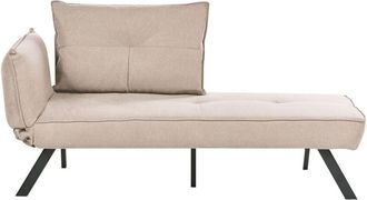 Beliani Left-Hand Chaise Lounge ROCAMADOUR Fabric Taupe