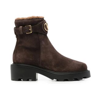 Valentino Garavani VLogo Signature Boot - female - Valentino Garavani - Winter Boots - Brown - 4 1/2 UK - Shoes