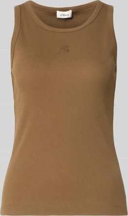 s.Oliver Red Label Regular Fit Tank Top aus Baumwoll-Mix in Mittelbraun, Gr&ouml;&szlig;e 34