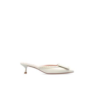Roger Vivier Heeled Mules, female, Beige, Size: 8 1/2 US Heeled Mules Viv In The City