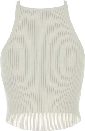 Courr&egrave;ges Womens White Viscose Blend Tank Top Heritagewhite Exterior: Polyester Maglie Sweater
