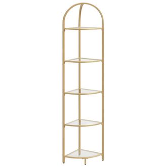 Vasagle Estanter&iacute;a esquinera de 28 x 28 x 158 cm de color dorado
