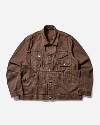 sacai Men s Denim Jacket Brown