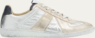 Maison Margiela Replica Leather Suede Low-Top Sneakers