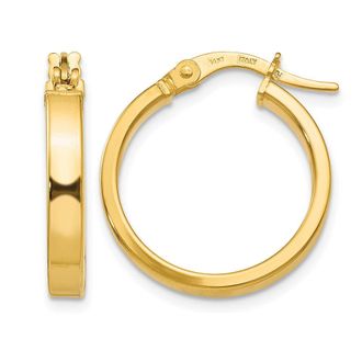Diamond2Deal 14K Yellow Gold Round Shape Hoop Earrings 20mm