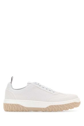 Thom Browne White Canvas Sneakers