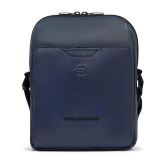 Piquadro Messenger Bags, male, Blue, Size: ONE SIZE Crossbody bag for iPad