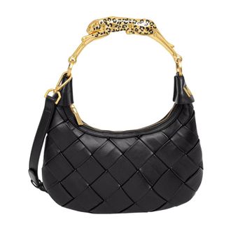 Lola Casademunt Tassen, Dames, Zwart, ONE Size, Leer, Ms 2604005 Hobo Tas