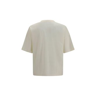 Palm Angels Mens Beige Cotton T-Shirt
