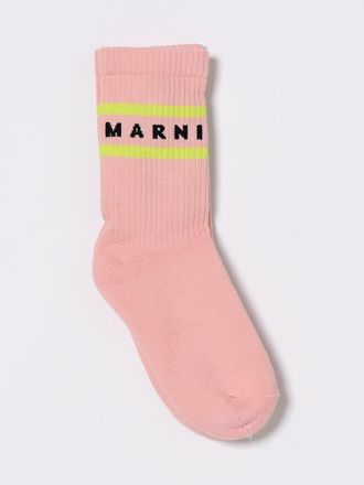 Marni Calze in cotone stretch con logo jacquard