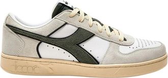 Diadora Magic Basket Low Suede Leren Sneakers - Heren - Sneakers - Wit - 43 EU - Leer - Schoenen