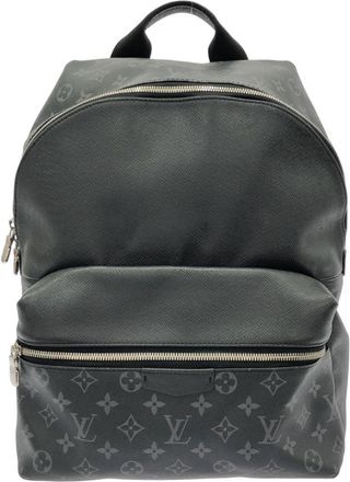 Louis Vuitton Black Coated Canvas Leather Backpack (Pre-Owned)