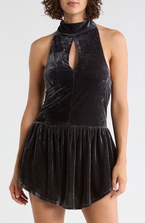 Tart Mock Neck Halter Top in Raven at Nordstrom Rack, Size Medium