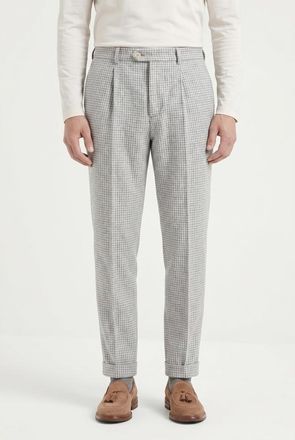 Brunello Cucinelli Light Grey Wool Blend Trousers, Brand Size 54 (US Size 38)