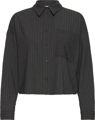 Ichi Shirts - Dames - Overhemden - Zwart - XS - Overhemden