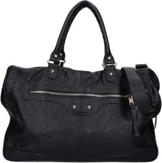 Balenciaga Pre-owned Handbags, male, Black, Size: ONE SIZE Pre-owned Briefcase Shoulder Bag