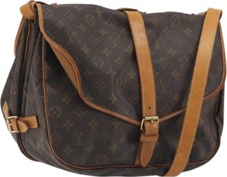 Louis Vuitton Saumur Monogram Canvas Brown Canvas Handbag (Pre-Owned)