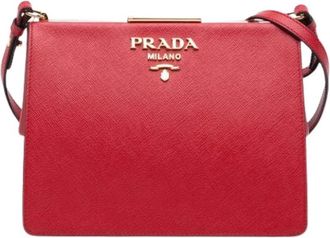Prada Pre-owned Light Frame - Dames - Vintage Schoudertas - Rood - ONE Size - Leer - Vintage