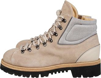 Eleventy Su&egrave;de en leren wandelschoenen - Heren - Veterlaarzen - Beige - 41 EU - Su&egrave;de - Schoenen