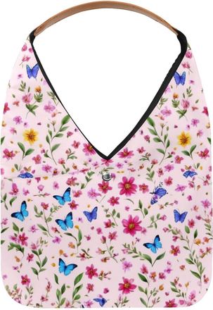 Generic Aesthetic Flower Reusable Lightweight Grocery Bags - Foldable Into Compact Pouch, Washable & Sturdy, Multipurpose for Shopping and Travel