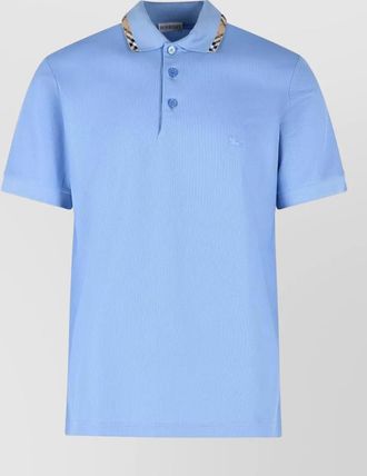 Burberry eddie polo shirt contrasting collar short sleeves