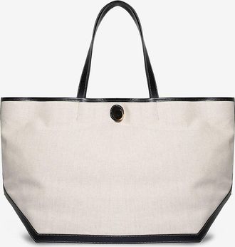 Fabiana Filippi Shopper aus Segeltuch und Leder Eclissi Large