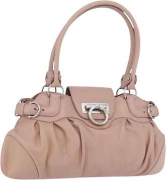 Ferragamo Pre-owned Handbags, female, Pink, Size: ONE SIZE Pre-owned Leather Handbag