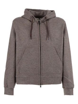 Circolo 1901 wool zip-up hoodie - men - Wool/other fibers - S - Brown